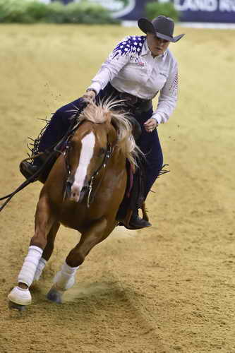 WEG-Reining-8-30-14-0000694-MandyMcCutcheon-YellowJersey-USA-DDeRosaPhoto